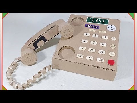 How to Make a telephone with cardboard |mini gear | liberman | creative hcv |