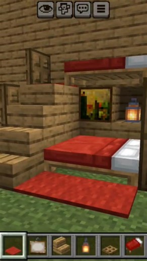 How to make bunk bed in minecraft.#build_hack #minecraft #viral_shorts #bunk_bed