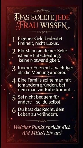 Was jede Frau über wahre Unabhängigkeit wissen sollte! ✨