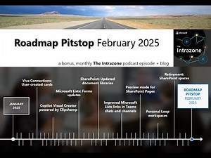 SharePoint roadmap pitstop February 2025