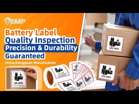 High-Standard Battery Labels | Tested for UV, Water & Adhesion 🔋