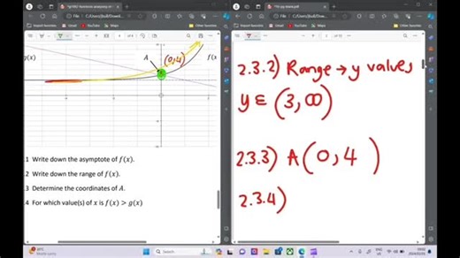 Grade 10 Graph Question - search @MathswithHan on YouTube for full video #maths #mathpaper #mathematics #grade10 #education #graphs #functions #grade10math