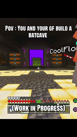 Minecraft Batcave Concept Build — Early Batcave Design