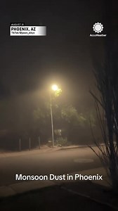 A monsoon dust storm enshrouded the city of Phoenix, Arizona, last night, causing low visibility and very windy conditions. | AccuWeather