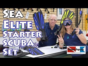 Sea Elite SCUBA Starter Set** Mask, Fins and Snorkel Great Gear