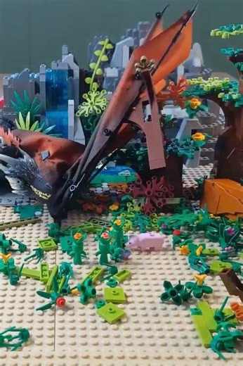 Dragon's arrival. #lego #dragon #stopmotion