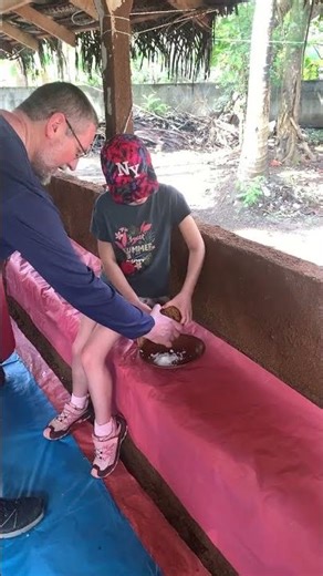 Sweet Baby Girl Scraping Coconut #travel #friends #tourism #familyvlog #cookingexperience
