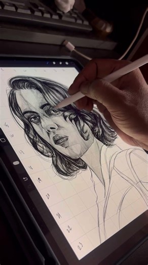 Procreate drawing #artshorts #illustrationnation #portraitart #procreatedrawings #shorts #sketch