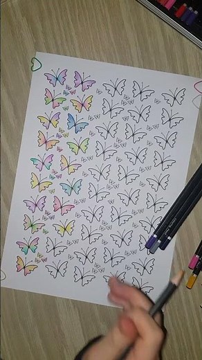 Coloring a butterfly pattern 🦋🎨