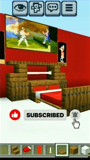 Stylish Bed Design in Minecraft 😍🔥 (Easy Build)Minecraft Stylish Bed Build #honda