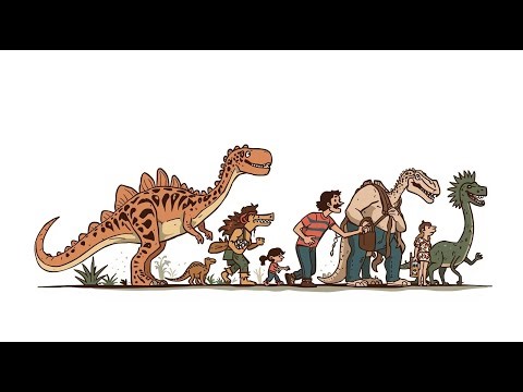 What if dinosaurs never went extinct and evolved alongside humans?