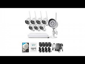 Funlux 8 Channel 1080p HDMI NVR 8 720p HD Indoor Outdoor Wireless Home Security Camera ...