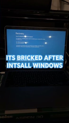 I got bricked on windows over boot camp on MacBook Air