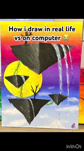 How I draw I real life vs on the computer 🤣😭