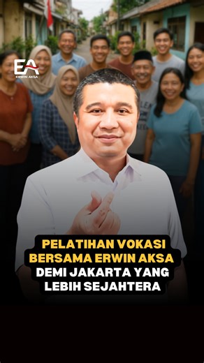 Skill Up, Scale Up ✨ Dunia industri bergerak cepat dan penuh persaingan. Ayo, siapkan dirimu dari sekarang! Lewat Pelatihan Vokasi Erwin Aksa “Skill Up, Scale Up”, kamu bisa belajar skill relevan untuk membuka usaha sendiri atau menembus pasar kerja yang semakin kompetitif. Program ini bukan sekadar kursus, tapi wadah kolaborasi yang menghubungkan warga Jakarta, khususnya Jakarta Barat, Jakarta Utara, dan Kepulauan Seribu dengan mentor dan peluang nyata untuk berkembang bersama. 📲 Daftar sekara