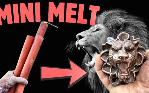 [bigstackd casting] 实心铜狮头 - 金属熔化 - 金属粉碎 - bigstackd pure