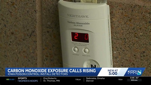 Iowa Poison Control Center reports rise in carbon monoxide calls