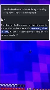 POV you spawn inside a nether fortress in Minecraft🥳#gaming #minecraft