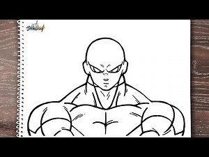 how to draw JIREN from Dragonball Super step by step