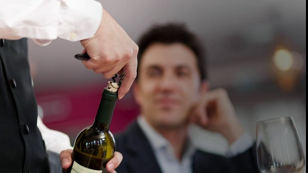 Pocket Prestige Waiters Corkscrew By Coutale Sommelier - Blackwood - French Patented Spring-Loaded Double Lever Wine Bottle Opener for Bartenders and Gifts - Sharp Micro-Serrated Knife