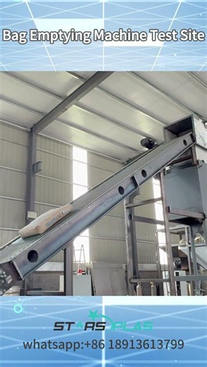 Bag Emptying Machine Test Site | High-Efficiency Automatic Bag Opening & Material Recovery Solution