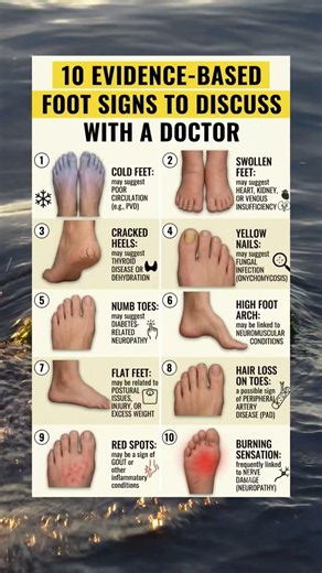 10 Things Your Feet Reveal About Your Health! 👣 (Proven) #wellness #foot #care