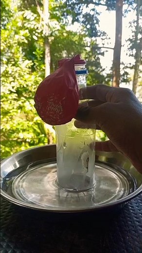 Hot water and balloon experiment. Do you know this ?.