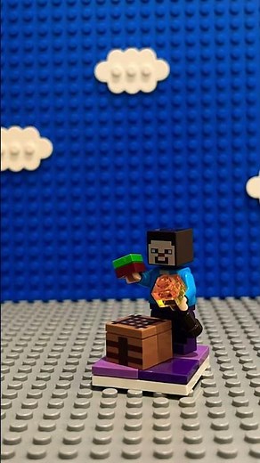 LEGO Minecraft Buzzy Bee and Steve #minecraft #lego #stopmotion #viral