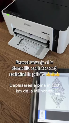 Epson Printer: Direct Tattoo Design Execution