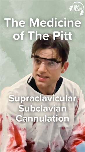 EM:RAP on Instagram: "When you need access, and you are running out of options, where do you turn? In this edition of “The Medicine of The Pitt,” the supraclavicular approach to the subclavian vein is ready for it’s close-up! Mel is diving deep into a scene from season 1 and bringing some EBM to the conversation about this approach. Tune into the whole segment for all the knowledge you need to perform this procedure quickly when you need it. Let us know in the comments what your go-to approach i