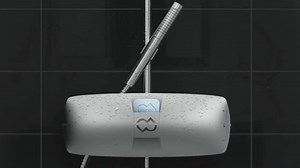 This shower saves energy by letting you wash yourself in used bathwater