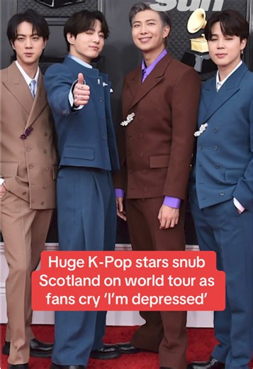 BTS have announced a world tour after a four year hiatus but Scottish fans are gutted after being left out. The kpop legends will kick off their whopping 79-date tour in months. #bts #kpop #music #tour #scotland