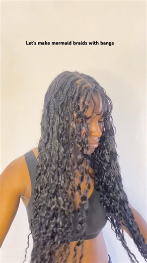 Mermaid Braids With Bangs | DIY Hair Tutorial#MermaidBraids #BraidsWithBangs #DIYBraids #Shorts
