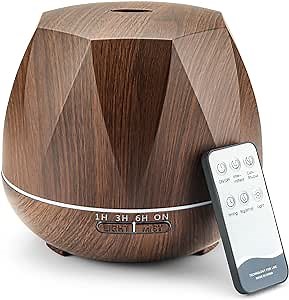 Amazon.com : DabaTag 550ML Large Essential Oil Diffuser, Mute Aroma Diffuser, Automatic Shut-Off and Timing Function, Suitable for Large Room, Home : Health & Household