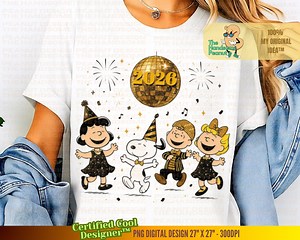Snoopy New Year Png, New Year 2026 Png, Happy New Year Png, Trendy New Years Eve Png, Peanuts New Year, New Year Disco Ball, 2026 Png - Etsy