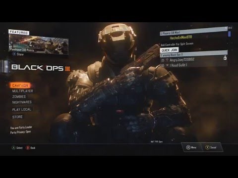 How to play Splitscreen with Guest on Call of Duty Black Ops 3