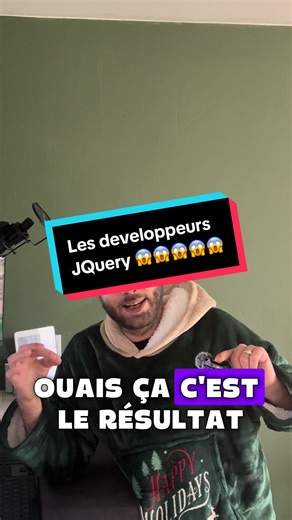 Aujourd’hui on s’attaque aux développeurs jQuery… Ces légendes du dollar, du slideToggle et des animations qui vibrent comme un Nokia en fin de vie 🤡 Entre $().ready(), AJAX en plat du jour et fadeIn dans la vraie vie… c’est une espèce à part. Force à eux, ils vivent en 2025 mais codent encore en 2010 😭💻💸 #humour #techtok #devlife #humourdev