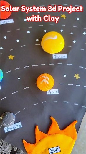 Solar System 3D Project with Clay | Easy School Science Project | DIY Solar System Model