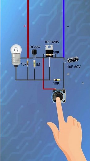 How to Build a Touch Button Switch with Transistor – On/Off Circuit