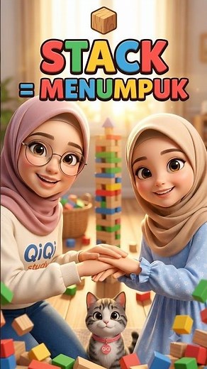 Building a Tower So High It's About to Collapse! 🧱 || QIQI STUDY STACK Vocabulary