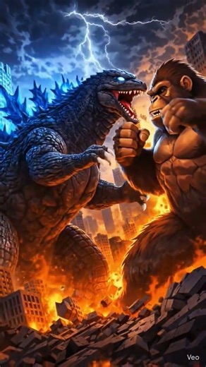 Godzilla vs King Kong #cartoon #kidssongs #cartoonvideo #fighting #battleroyale #godzilla #kingkong