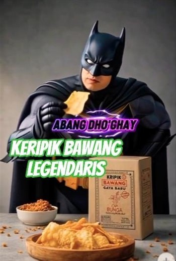 BATMAN MENCOBA KERIPIK BAWANG #batman #snacks