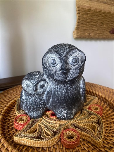 Vintage Nuvuk Canada Soapstone Owl Sculpture Hand-carved Folk Art - Etsy