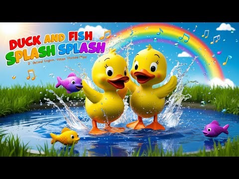 “Duck and Fish Splash Splash 🐤🐟 | Fun Water Song for Kids | Nursery Rhymes | Baby Songs “