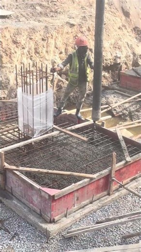 Footing concrete pouring #construction#civilengineering#building