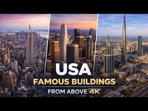 USA’s Most Iconic Skyscrapers | Famous Buildings from Above in 4K 🏙️✨