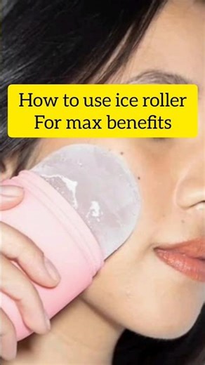 How to use ice roller for face. #icefacial #shortsfeed