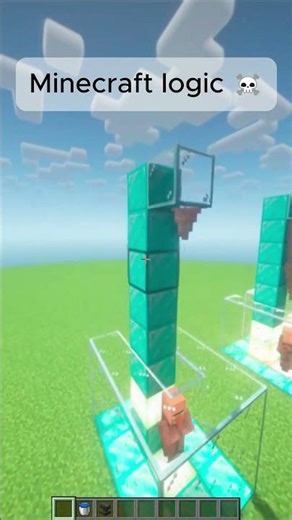 Minecraft Logic That Makes ZERO Sense 🤯#shortsfeed #shorts #minecraft #gaming #gamingshorts