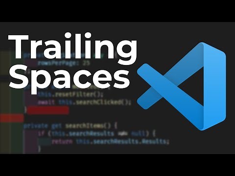 Merapikan spasi pada Visual Studio Code. Trailing Spaces