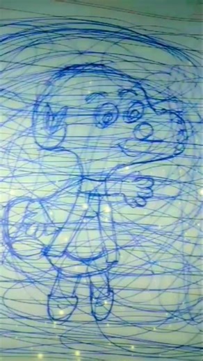 Scramble Drawing By a normal blue pen || Subs 4 more || #trending